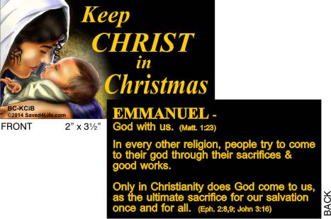 Keep Christ In Christmas (Mary) Business Card Tract