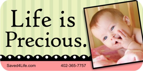 Life is Precious 1x2 Envelope Sticker