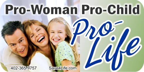 Pro-Woman Pro-Child Pro-Life 1x2 Envelope Sticker