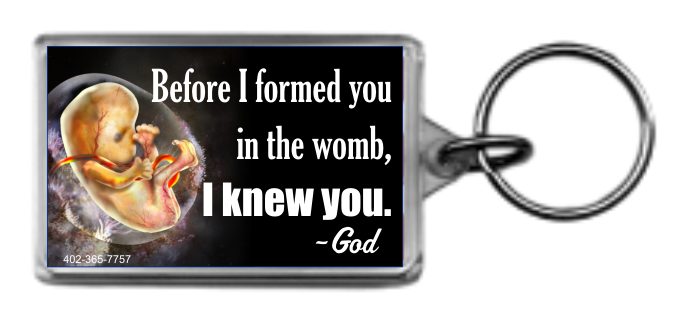 Before I Formed You in the Womb (Fetus) 1.25x2 Keychain